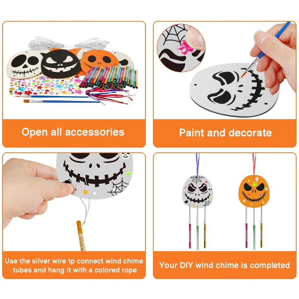 3D Rotating Ghost Wind Chime Kit for Kids Make Your Own Wind Chime Wooden Arts