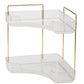 2 Tier Corner Bathroom Counter Makeup Storage Rack