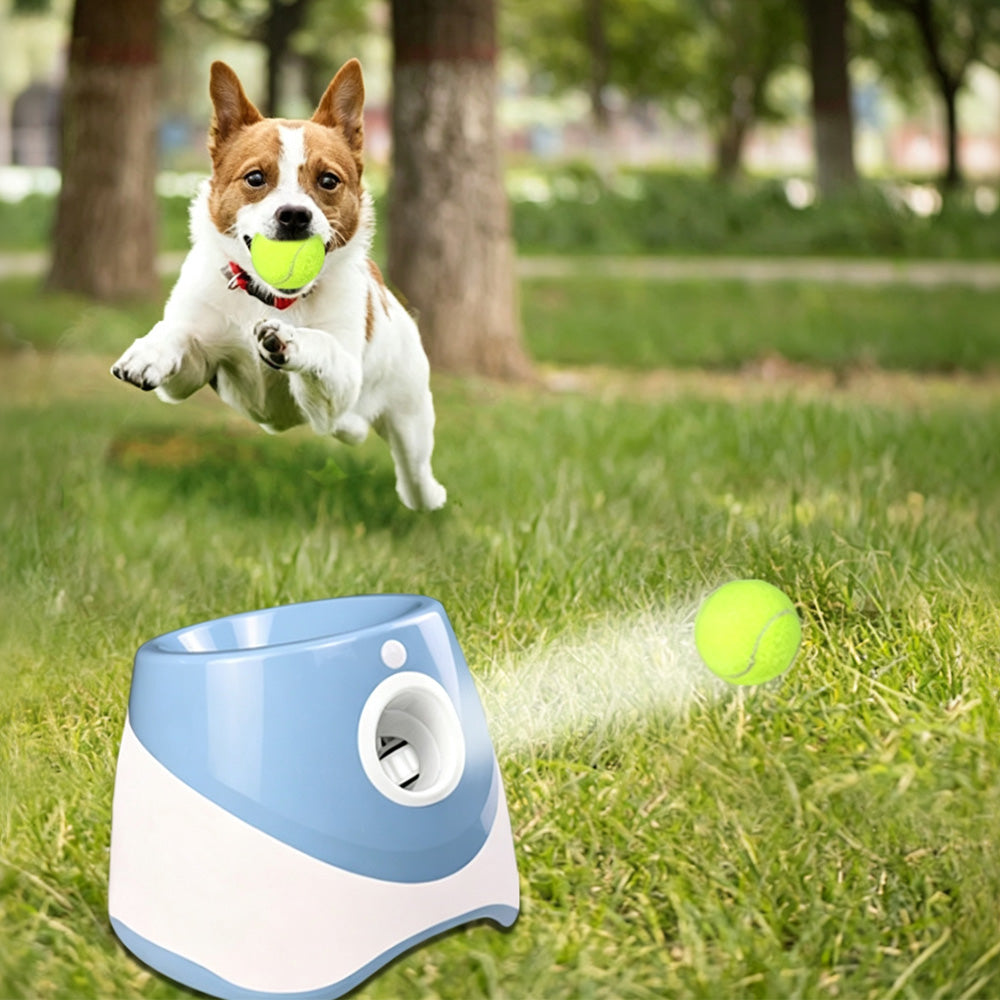 Automatic Dog Tennis Ball Launcher with 3 Balls and 3 Throwing Distances
