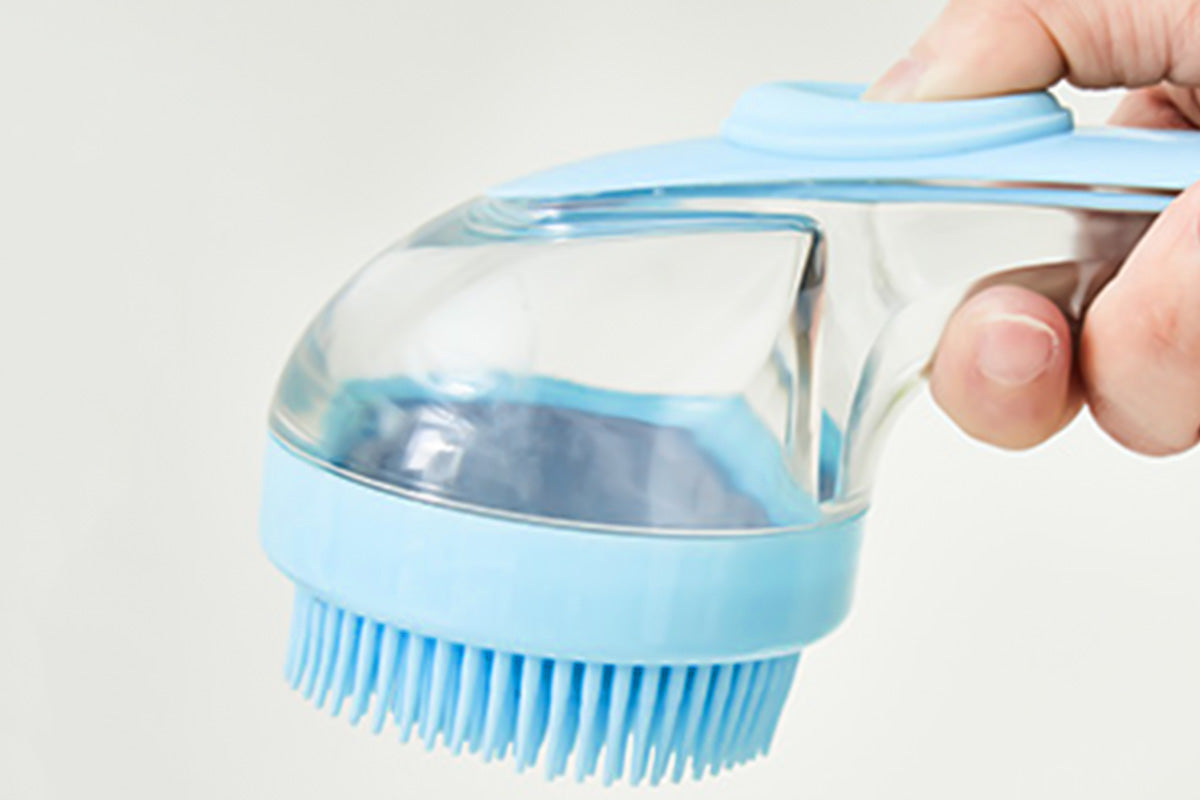 2 In 1 Dog Bath Brush With Built In Shampoo Dispenser Dog Shampoo Brush Bubble Maker
