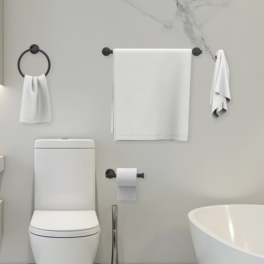 4 Pcs Bathroom Hardware Set Stainless Steel Wall Mounted Accessories