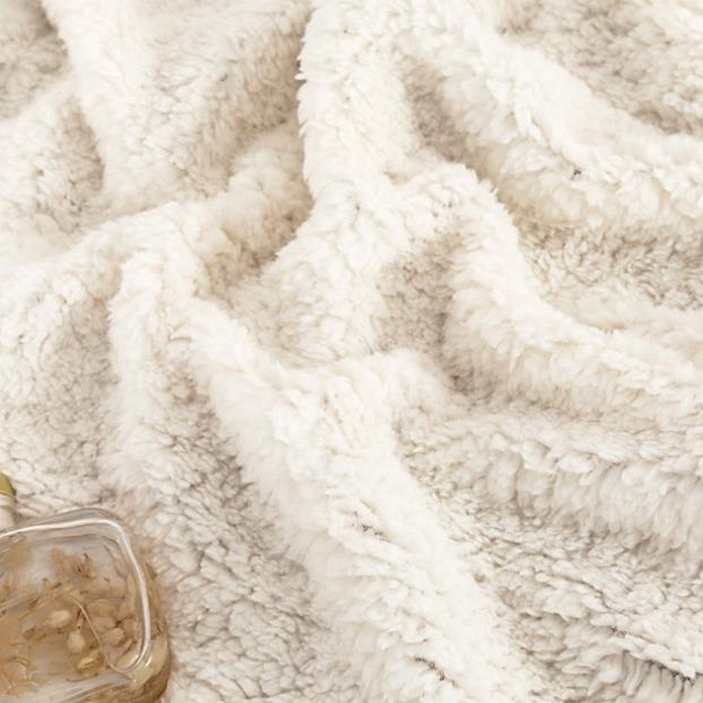 Reversible Plush Faux Mink Sherpa Lambswool Blanket