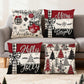 Set of 4 Christmas Pillow Covers Decorative Throw Pillow Covers for Sofa