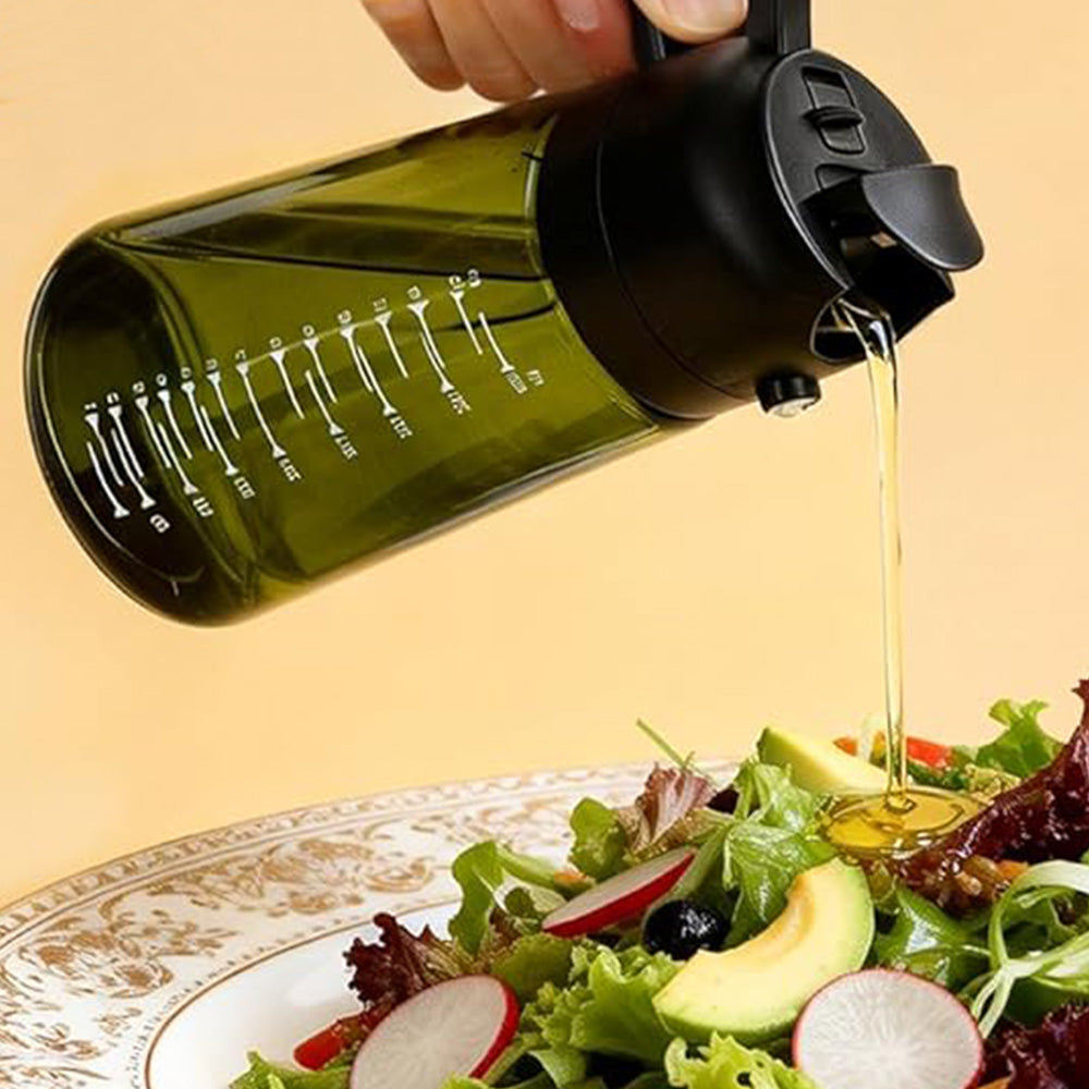 2X470ml Glass Oil Sprayer Bottle for Cooking Olive Oil Dispenser Kitchen Gadgets