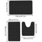 3Pcs Coral Fleece Bathroom Mat Anti Slip Toilet Rugs Fast Absorbent