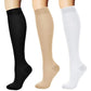 3 Pair Knee-High Socks for Support and Comfort During Sports Travel Daily Wear