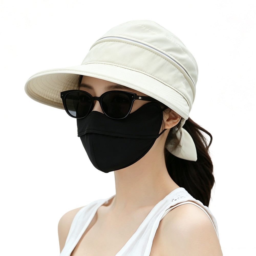 2 in 1 Detachable Zipper Wide Brim Sun Hat for Women