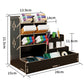 Wooden Desk Organizer with Drawers Art Supplies Storage Desktop Stationary