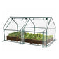 Clear Greenhouse Flower Garden Shed with Zipper Doors-House Shape