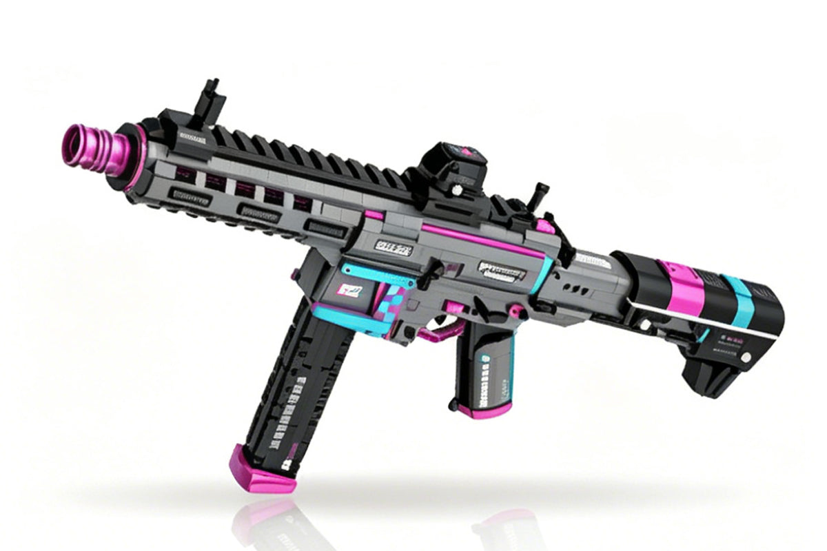 Cool Static Building Block Toy Gun No Shooting Building Blocks Gun Non-Firing Simulation Military Model DIY Assembly Toy