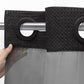 No Hook Shower Curtain with Snap-in Liner and See Through Top Window