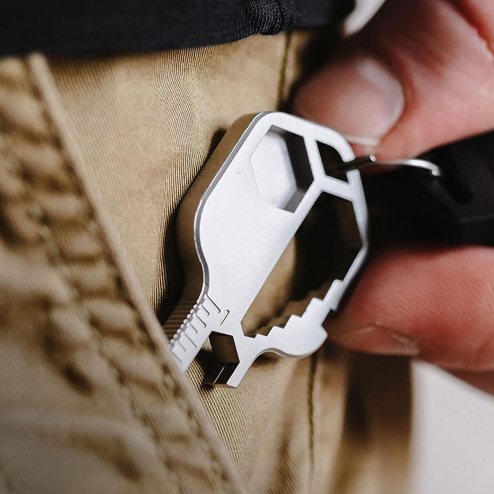 24-in-1 Key-shaped Multitool Keychain