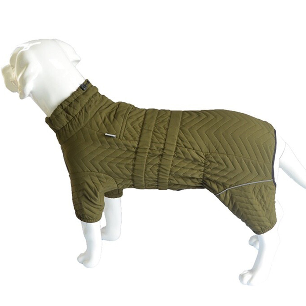 Dog Coat 4 Legs Covered Windproof Waterproof Dog Winter Jacket-Green