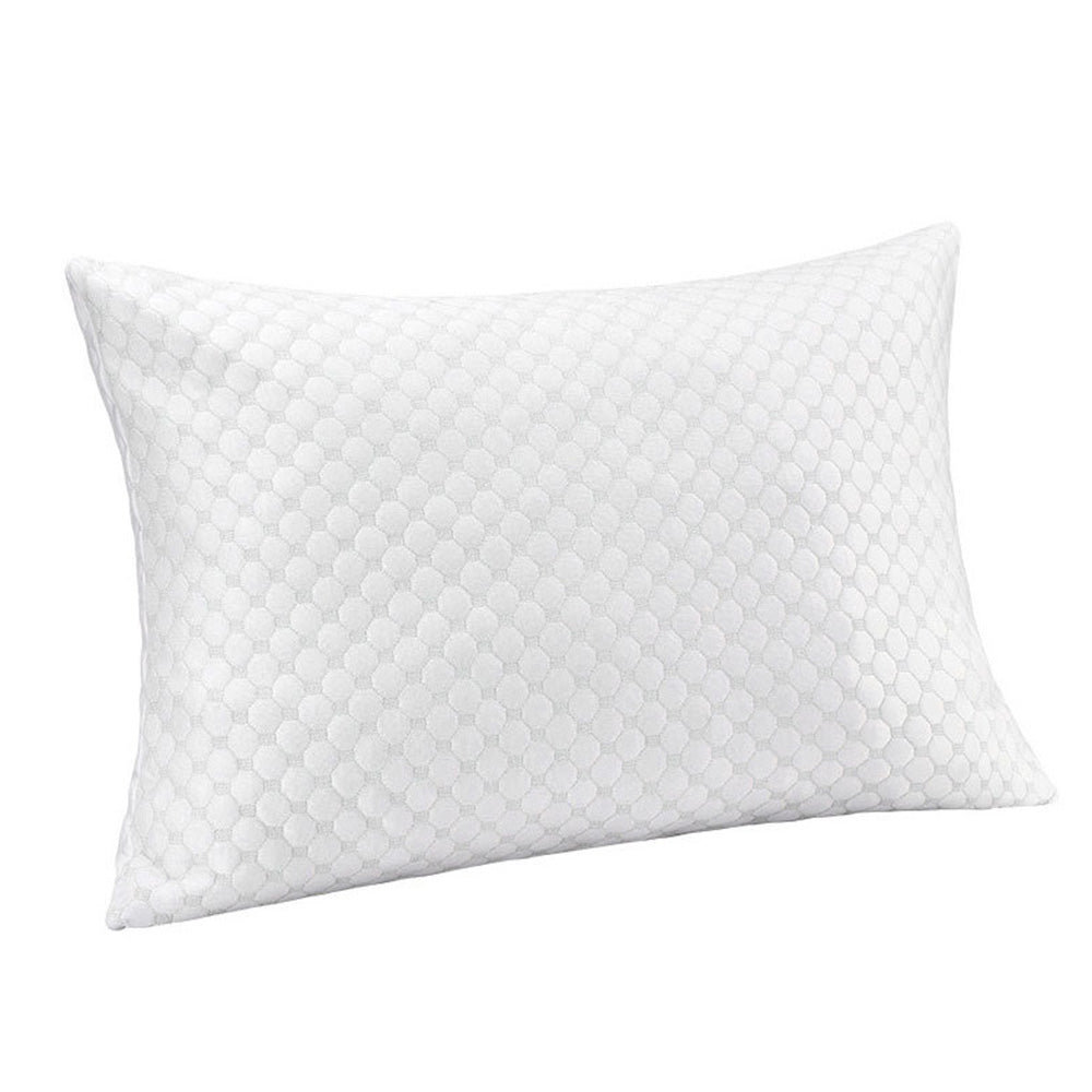 Cooling Shredded Memory Foam Pillows for Side Back Sleepers with Washable Cover-White
