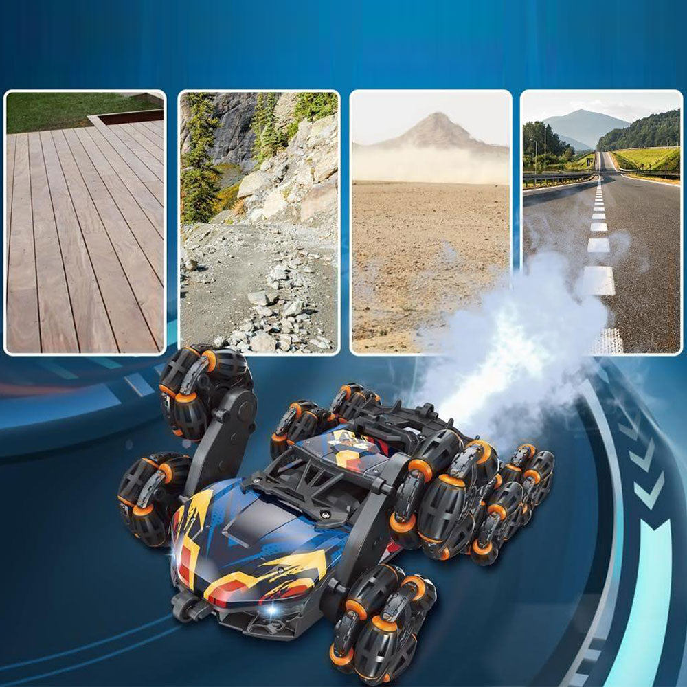 8 Wheels Stunt Car with Spray 360 Degree Hand Gesture Sensing RC Off Road Toy