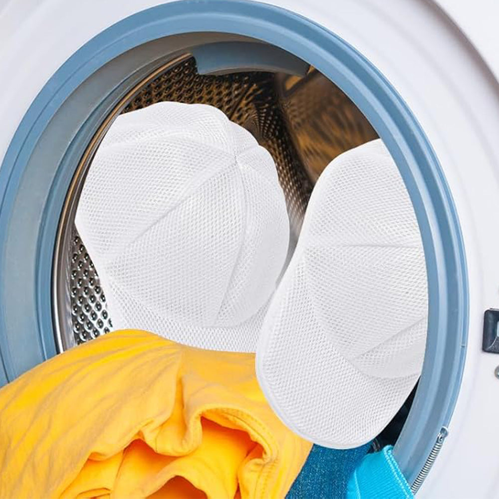 2Pcs Baseball Cap Washer Cage with Mesh Bag for Washing Machine
