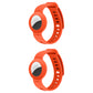 2Pcs For Apple AirTag Silicone Case Protective Shell Wristband Air Tag Cover Green