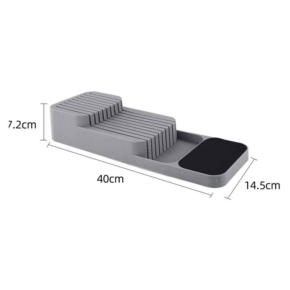 Storage Rack Knife Block Organizer Kitchen Knives Holder Countertop or Drawer Use
