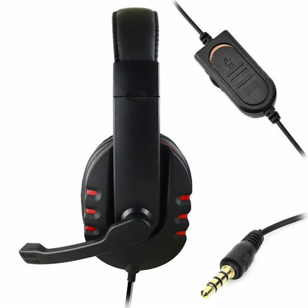 Gaming Headset Headphone with Microphone Volume Wired for PS4 PS5 XBOX ONE