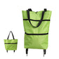 2 in 1 Foldable Shopping Cart Bag with Wheels Portable Trolley Bag