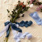 3 Rolls Yard Chiffon Ribbon Set Mixed Color Handmade Fringe Fabric Ribbon