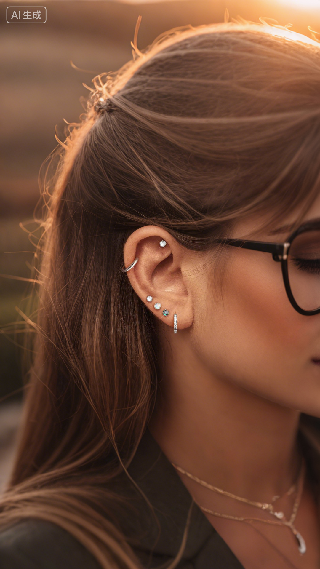 11Pairs Hypoallergenic Stud Hoop Earrings for Women Trendy Silver Hoops Cartilage Earring Stacks Set