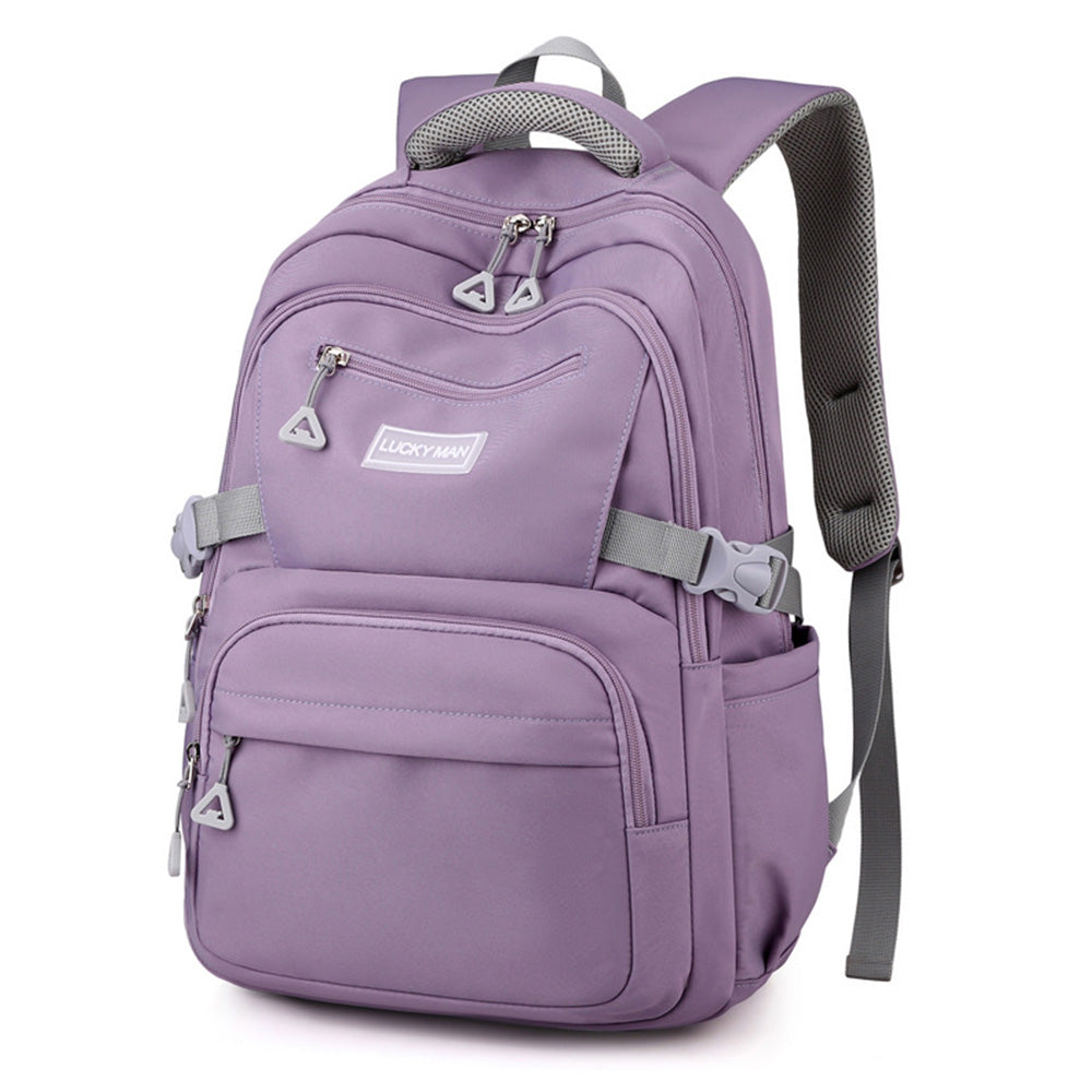 Backpack Solid Teenage Girls School Shoulder Bag Nylon