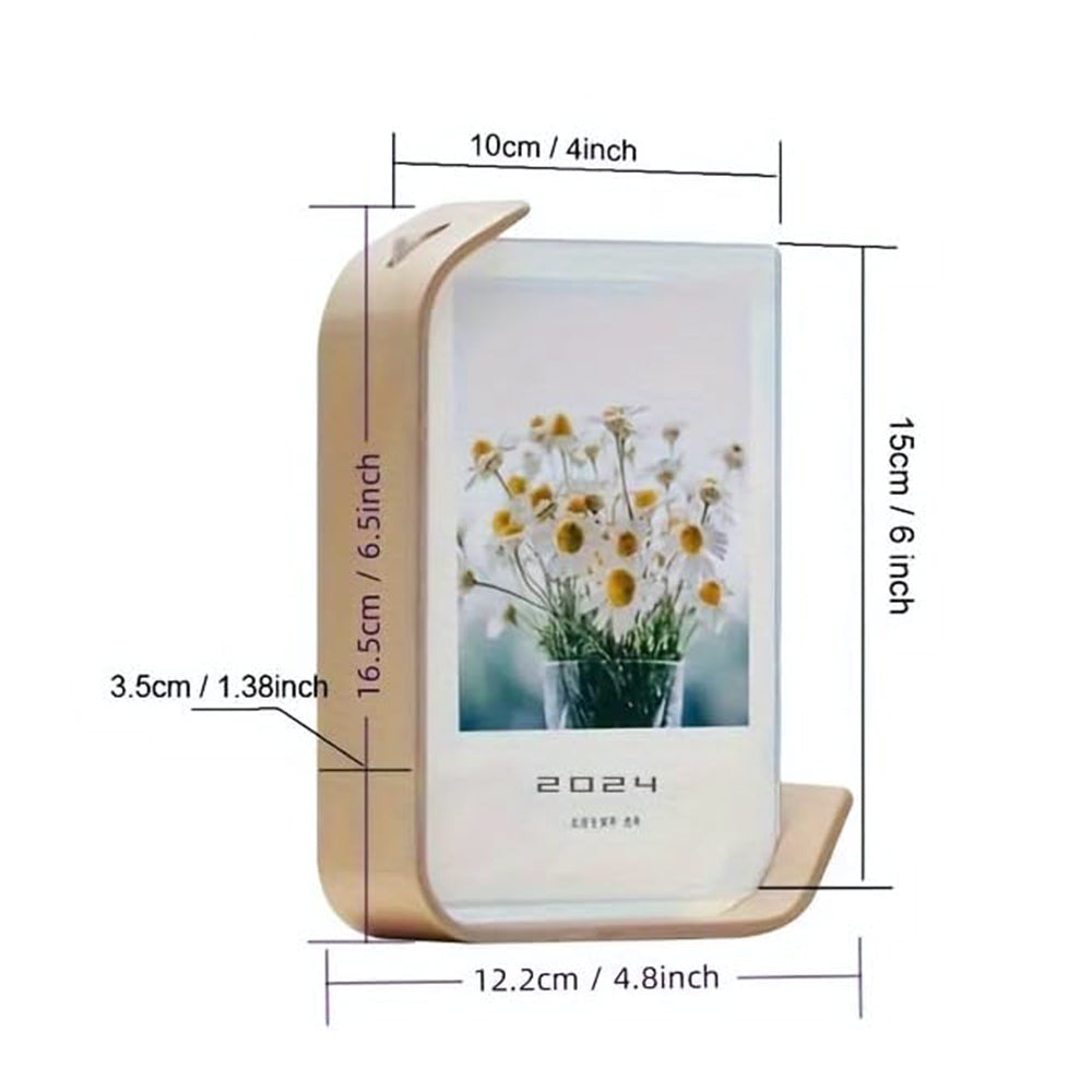 2Pcs Transparent Acrylic Wooden Photo Frame