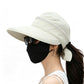 2 in 1 Detachable Zipper Wide Brim Sun Hat for Women