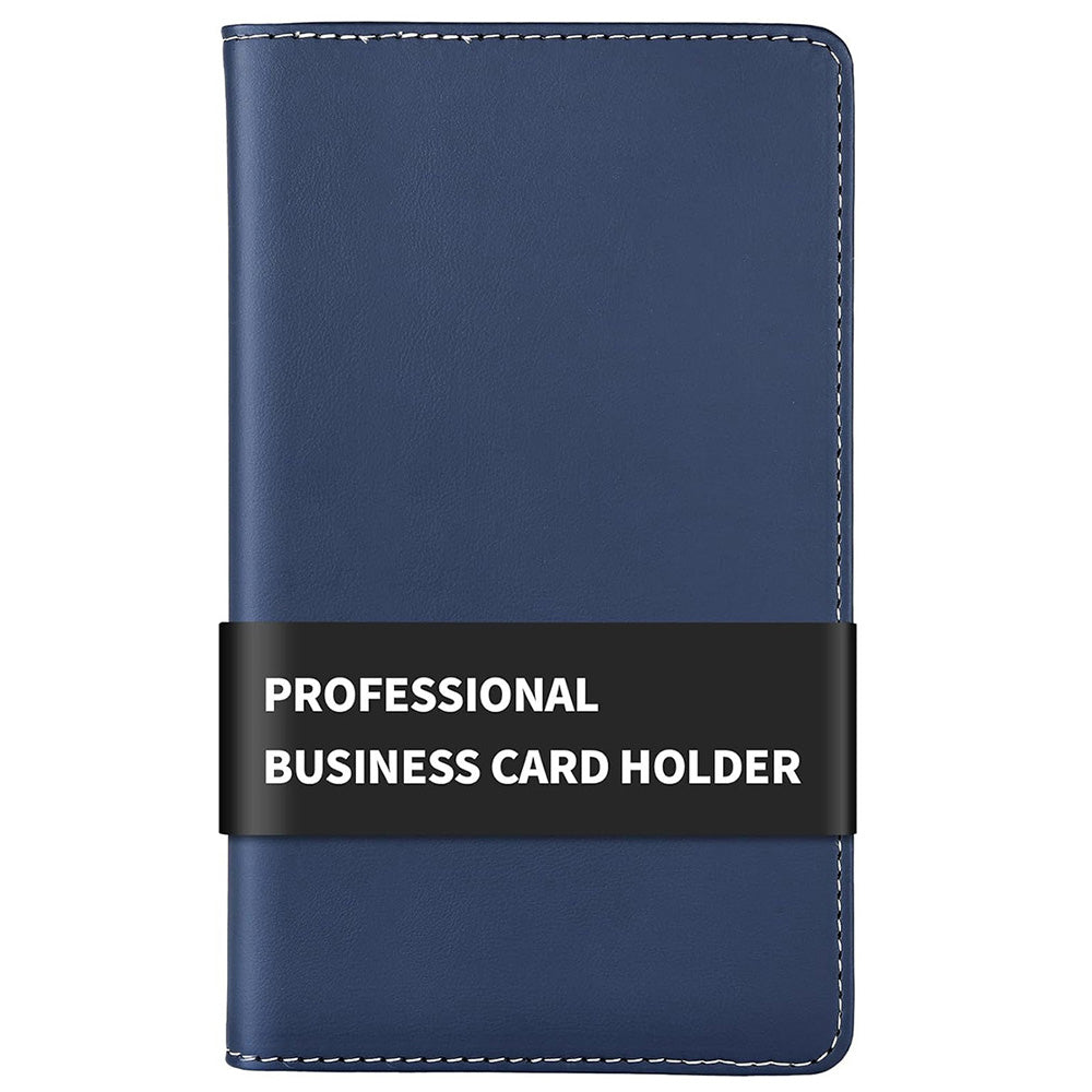 Portable Leather Business Card Holder Album 120-Slot Capacity
