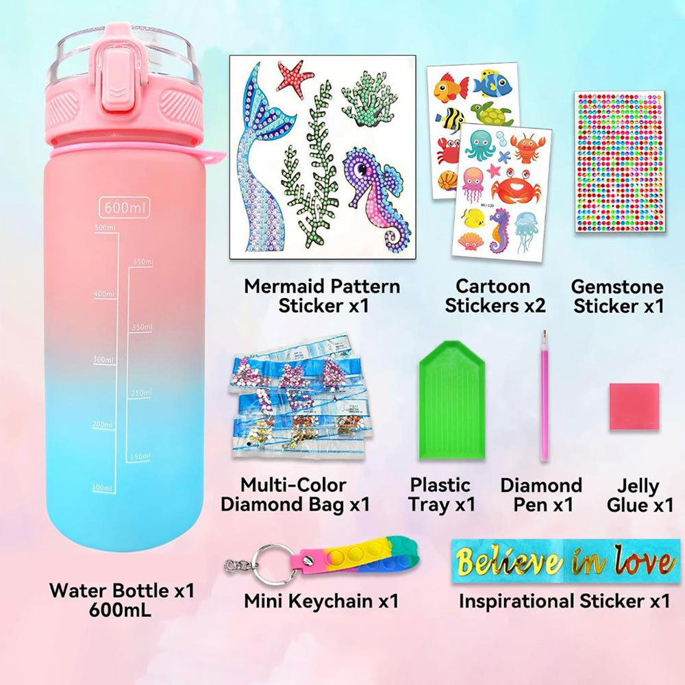 DIY Water Bottle with Stickers Attractive Decorate Your Own Water Bottle Kit