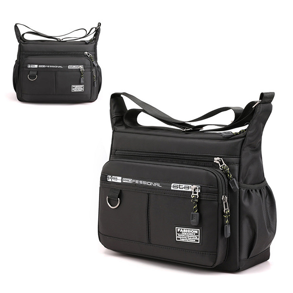 Multi-Pocket Men's Crossbody Shoulder Bag for Outdoor Travel and Commuting