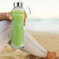 12Pcs 500ml Glass Sports Water Bottle Set with Cord