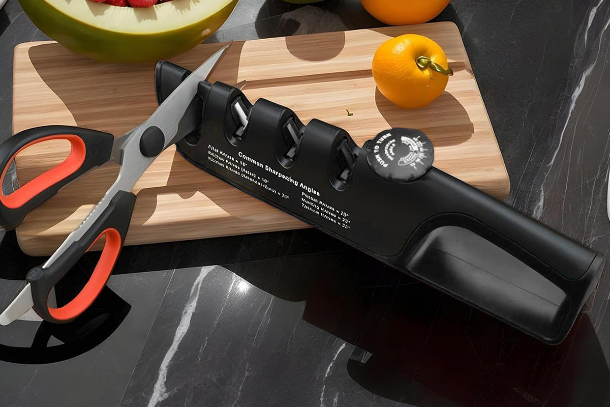 4 In 1 Scissors Sharpener Tool Knife Sharpeners With 6 Adjustable Angle For Kitchen