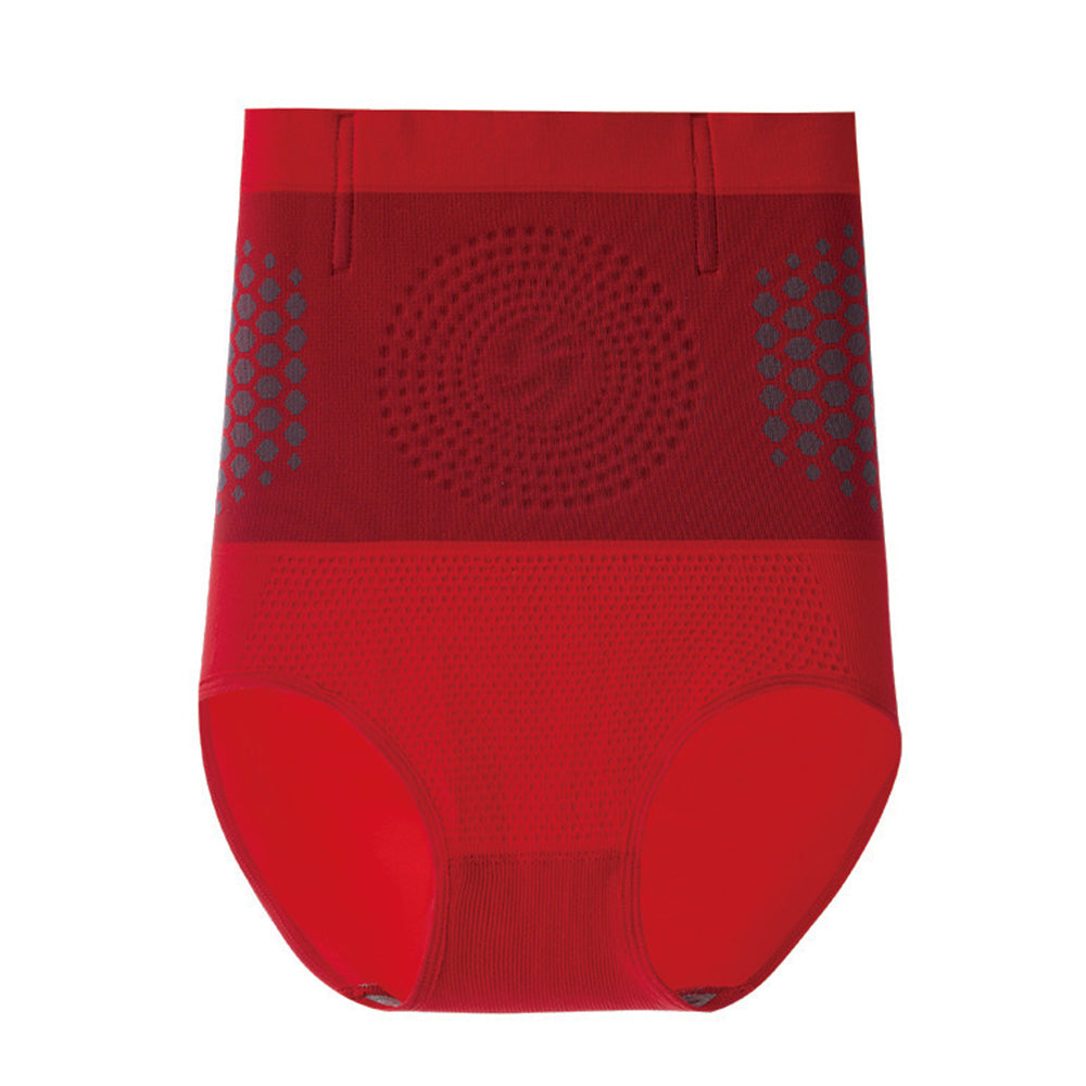 High Waist Shapewear Panty Seamless Postpartum Underwear-Red