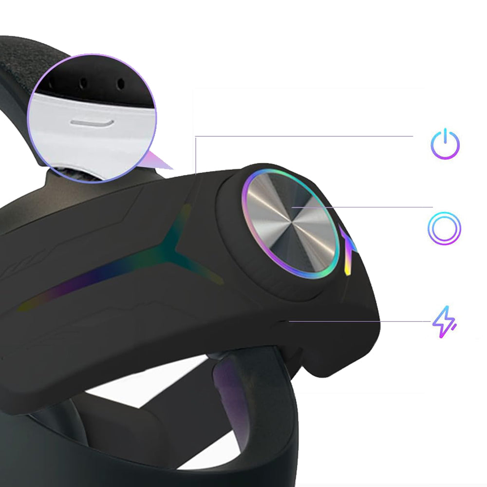 Adjustable RGB Head Strap with 8000mAh Battery for Meta Quest 3 VR  Headset Elite Strap