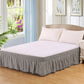 Pompom Fringe Bed Skirt Ruffle Valance Elastic Bed Wrap Around