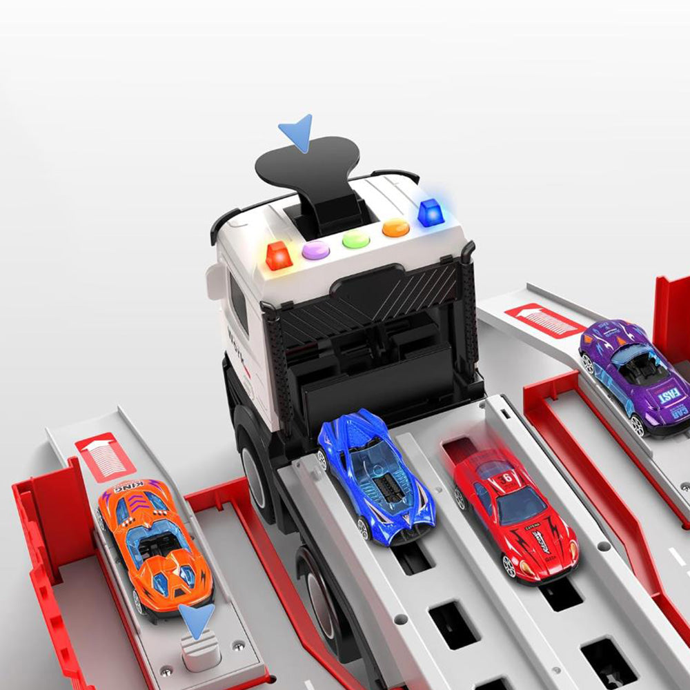 Car Carrier Transport with Race Mini Car Toys Set for Kids