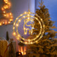 2Pcs Christmas LED Decoration Lights Battery Operated Double Ring LED String Christmas Decoration