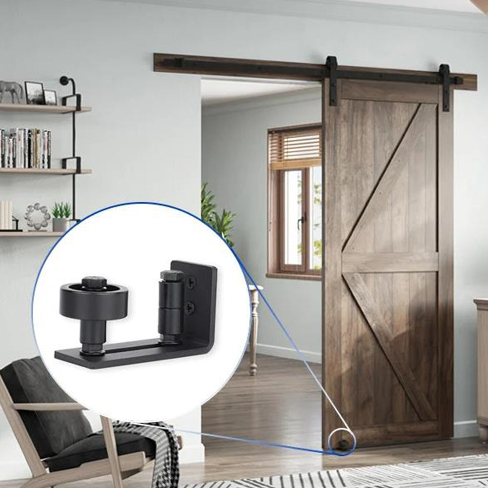 4Pcs Wall Mounted Sliding Barn Door Floor Guide for Flush Bottom Adjustable Stay Rollers