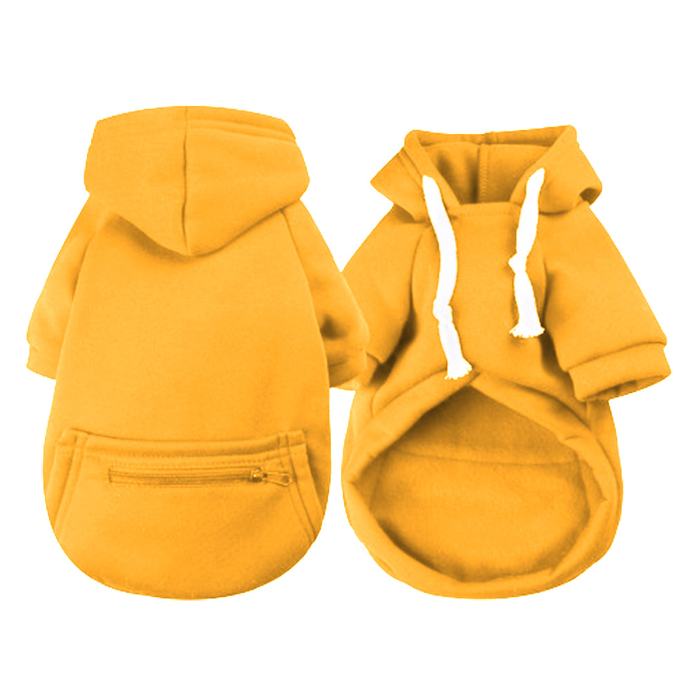 Warm Winter Pet Hoodie with Zipper Pockets