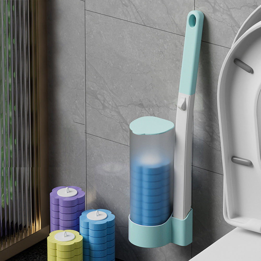 Disposable Toilet Brush Set with 18Pcs Replacement Brush Heads