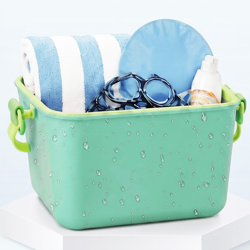 Water-resistant Foldable Silicone Beach Bag with Handle for Camping Seaside