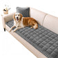 Thick Plush Pet Sofa Cover Non Slip Couch Protector Corduroy Mat-Dark Grey
