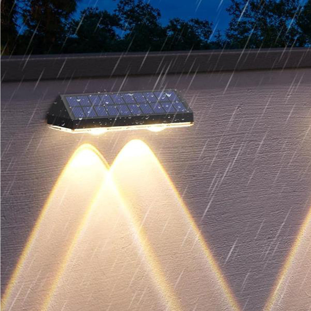 4Pcs LED Solar Powered Fence Lights Deck Door Wall Stair Step Outdoor Lamp