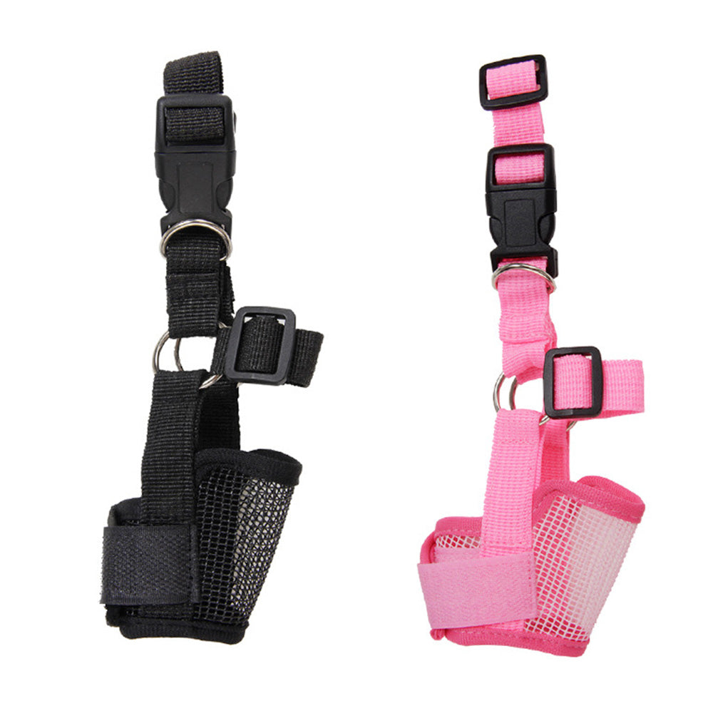 2Pcs Dog Muzzle Anti Bite Chewing Mesh Mask Training for Small Medium Large Dogs-Style 2