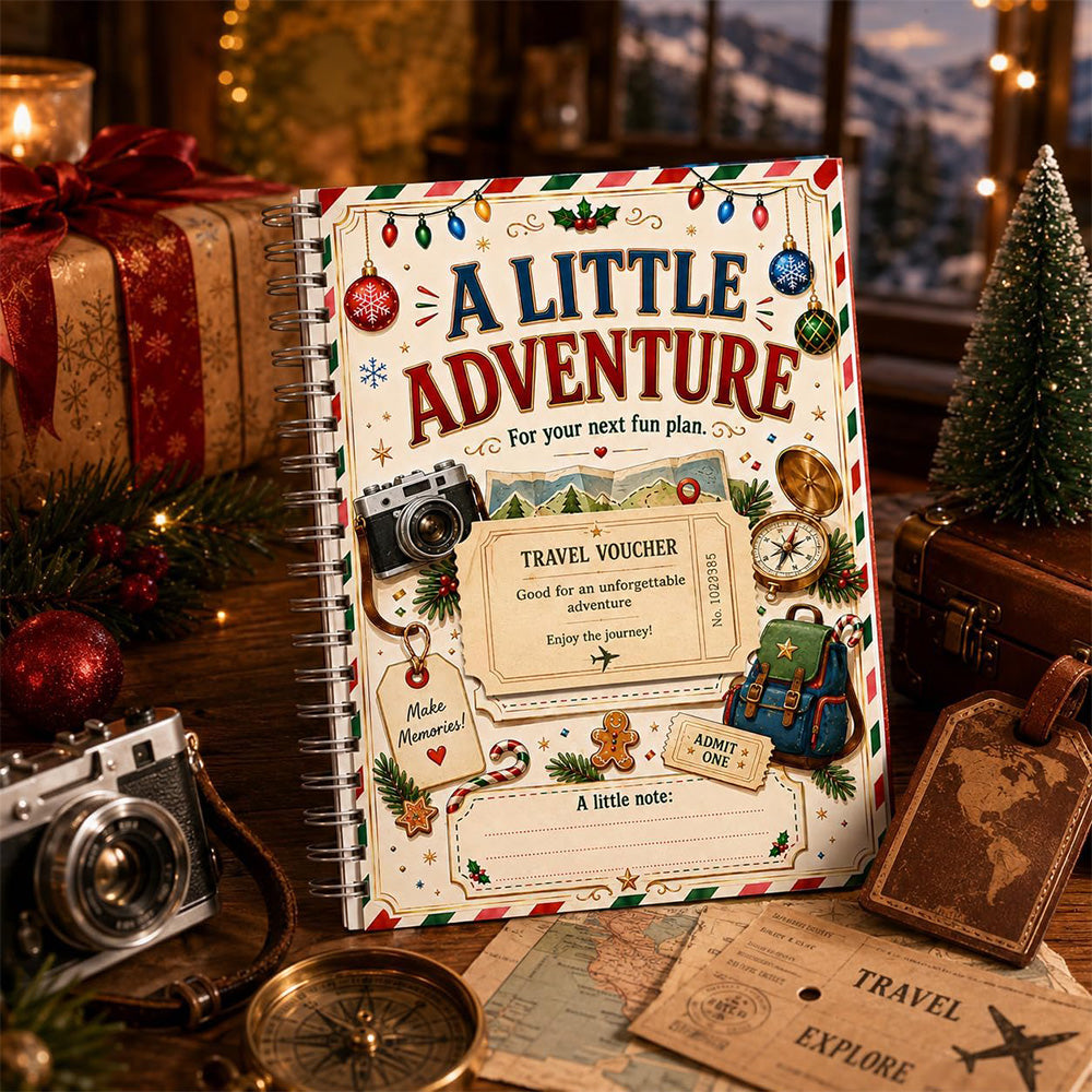 DIY Christmas Gift Card Book with Spiral Binding and Handwritten Notes