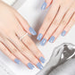 3Sets Reusable Solid Color Fake Nails Press On Manicure