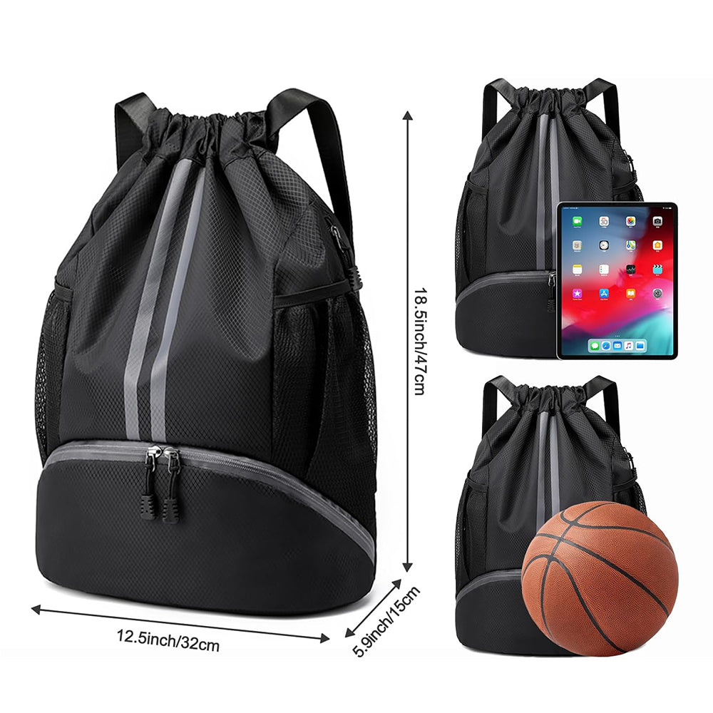 Sports Drawstring Backpack String Tote Gym Bag