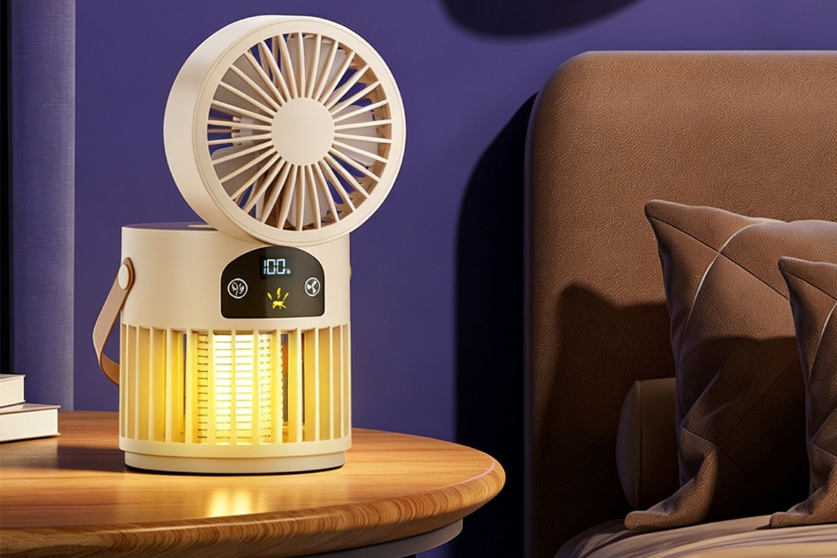 2-in-1 Fan Mosquito Killer Lamp Purple Light Trap Electric Zapper